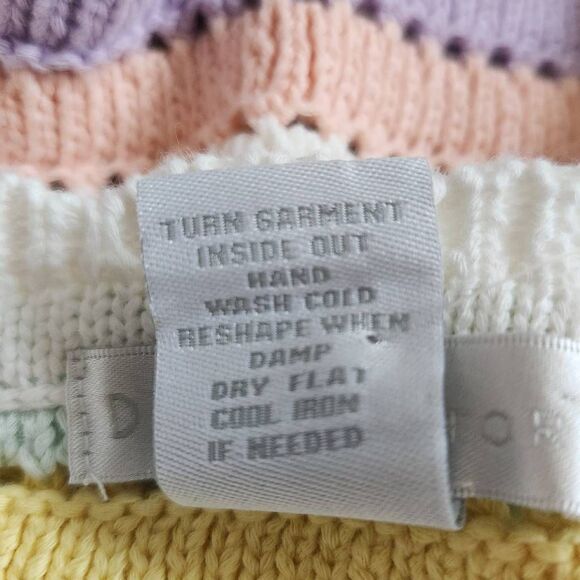 Design History Pastel Rainbow Sleeveless Knit Top NWT Size 3X Striped Sweater - Picture 8 of 8